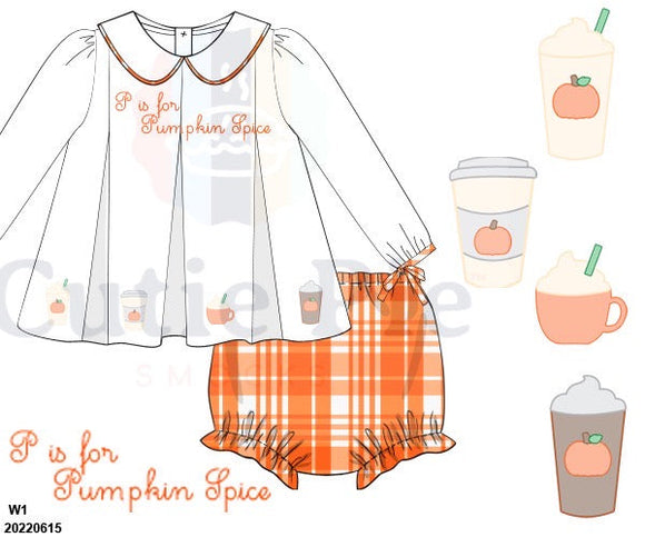 RTS - P is for Pumpkin Spice Bloomer Set