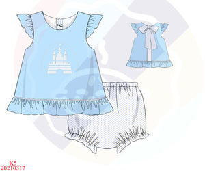 RTS - Castle Girl's Diaper Set